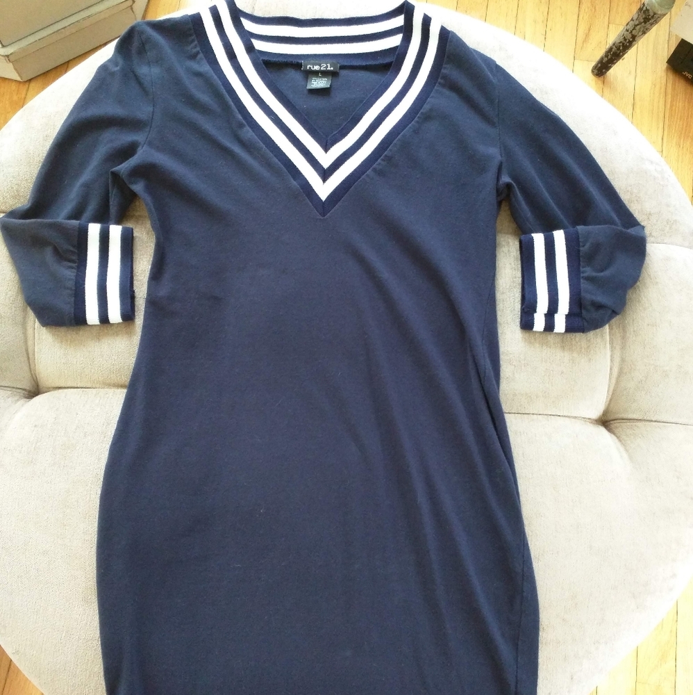 🐋👓Above the Knee Navy Cotton Dress! 🐋👓
